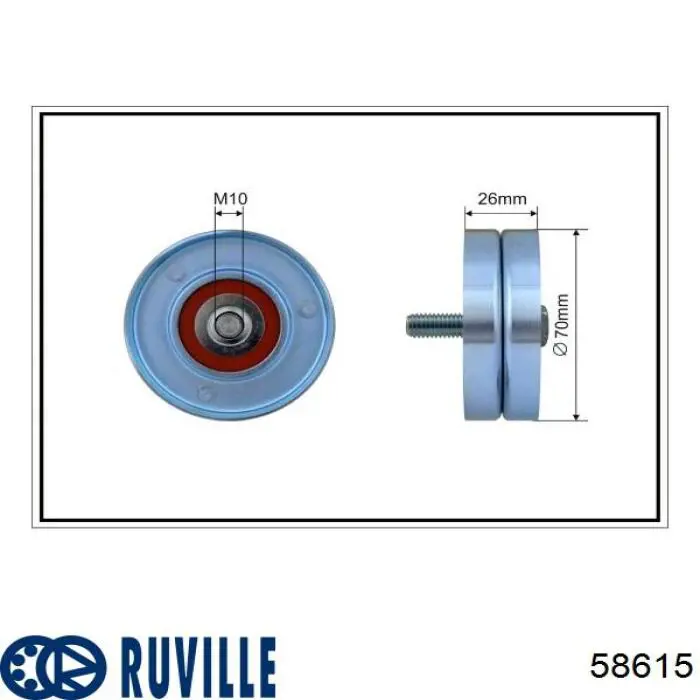 58615 Ruville Ролик натяжителя ременя агрегатів
