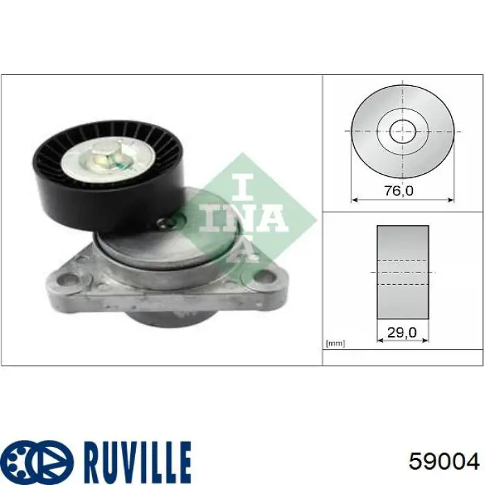 Натягувач приводного ременя Ruville 59004 ціна, від 33.88 USD