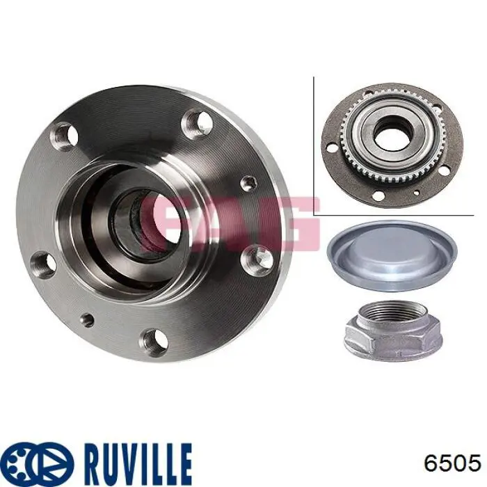 Підшипник маточини задньої Ruville 6505 ціна, від 16.39 USD