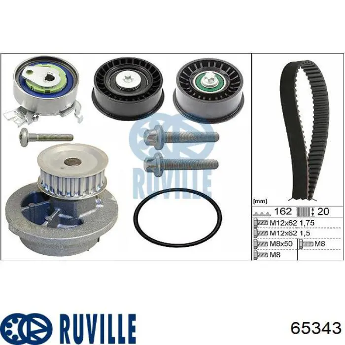 Купити 65343 Ruville Насос охолоджуючої рідини