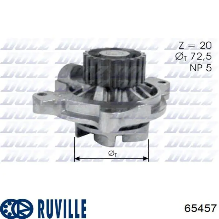 65457 Ruville Насос охолодження