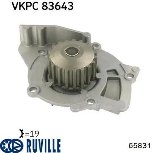 65831 Ruville Насос охолодження