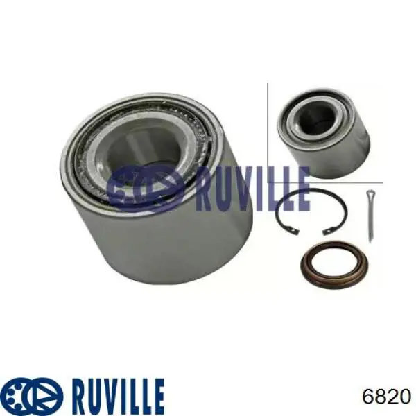 Підшипник маточини задньої Ruville 6820 ціна, від 20.27 USD