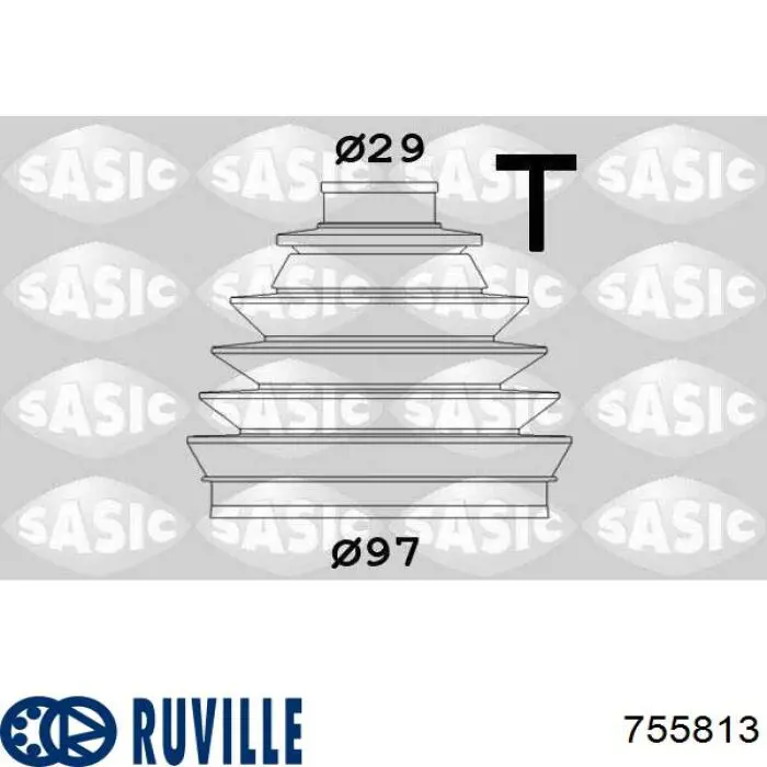 Пильник шарніра кутових швидкостей зовнішній передній Ruville 755813 ціна, від 11.07 USD