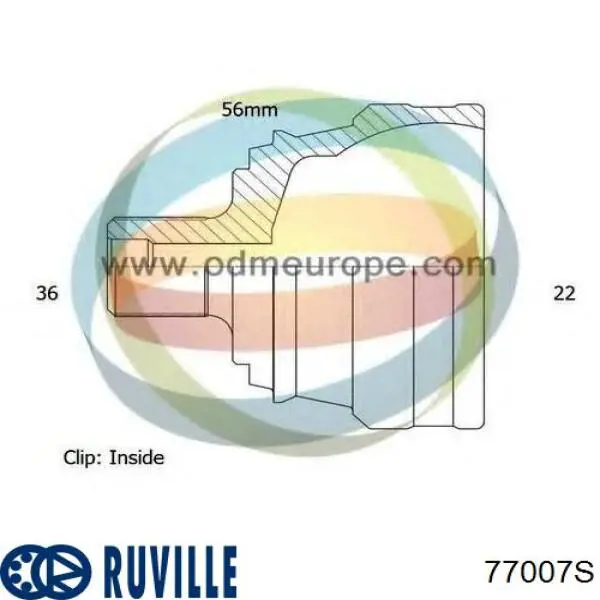 Купити 77007S Ruville Шарнір приводу зовнішній