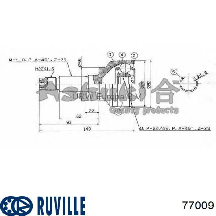 77009 Ruville Граната зовнішня