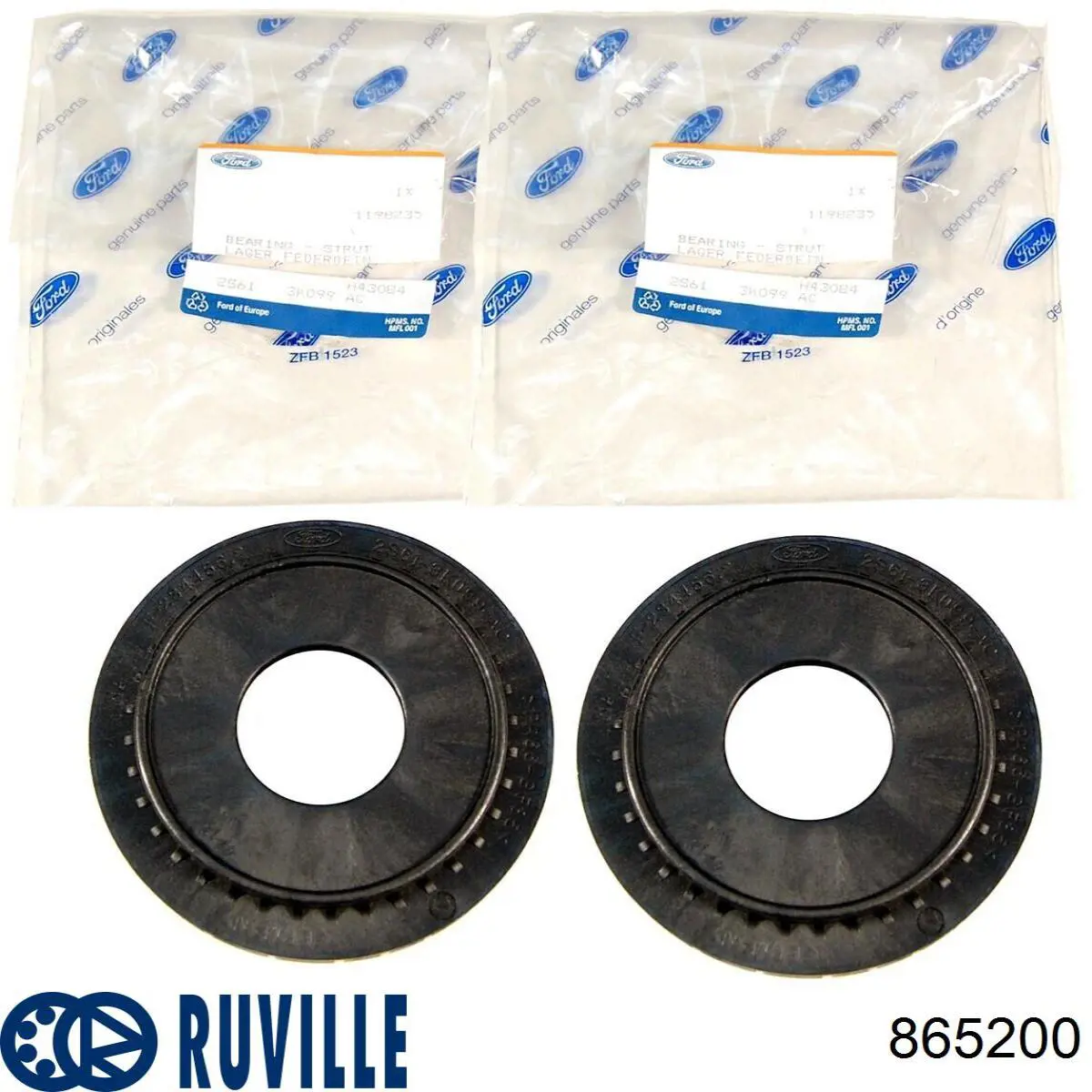 Опора стійки амортизатора переднього Ruville 865200 ціна, від 13.92 USD