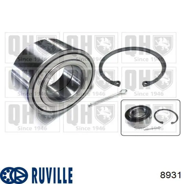 8931 Ruville Підшипник маточини передньої