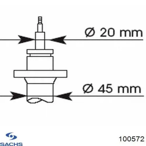 Амортизатор передній 100572 Sachs