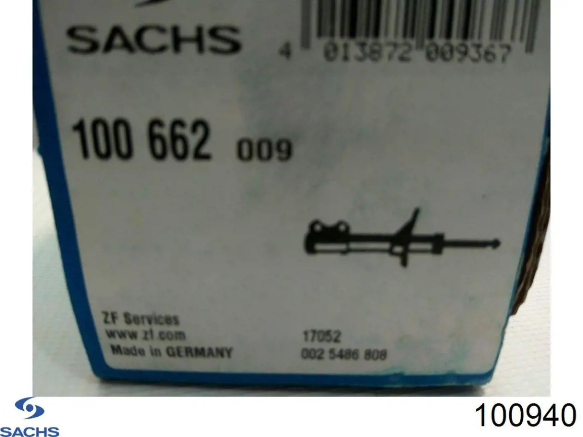 Амортизатор задній 100940 Sachs