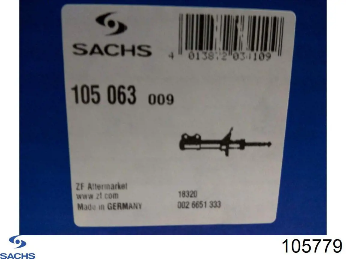 Амортизатор задній Sachs 105779 ціна, від 21.84 USD