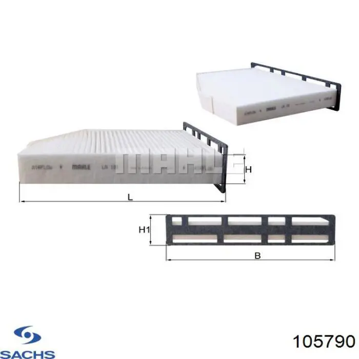 Амортизатор задній Sachs 105790 ціна, від 21.55 USD