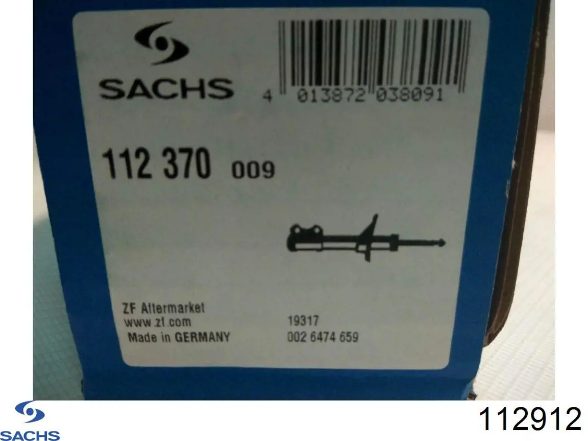 Стойка амортизатора передняя Sachs 112912 ціна, від 59.23 USD