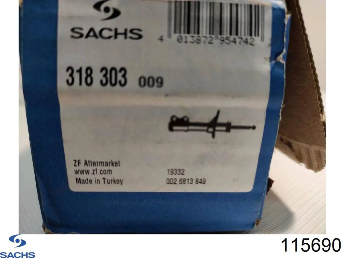 Купити 115690 Sachs Амортизатор передній, правий