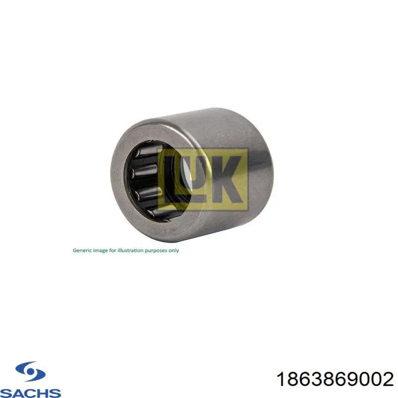 Купити 1863869002 Sachs Опорний підшипник первинного валу КПП (центрирующий підшипник маховика)