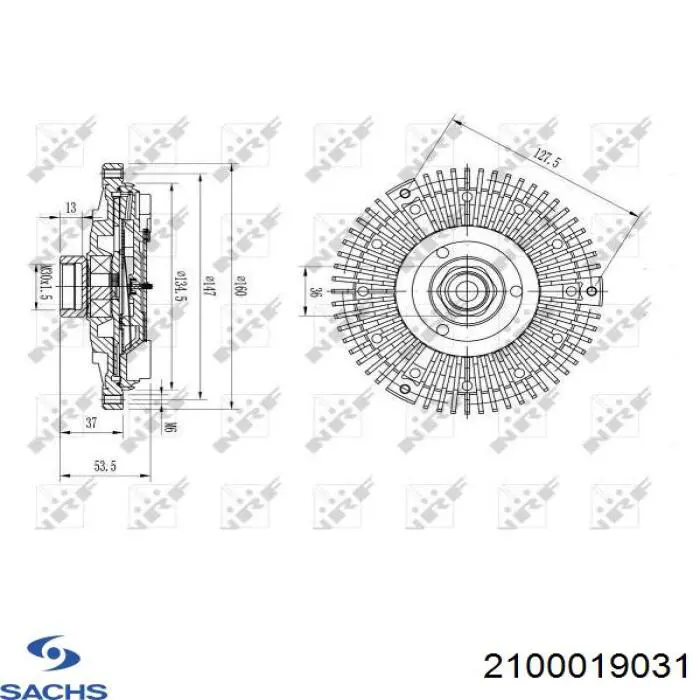 Муфта вентилятора охолодження Sachs 2100019031