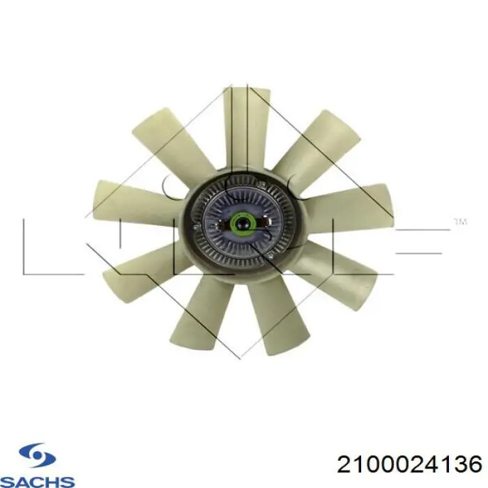 Вискомуфта вентилятора 2100024136 Sachs