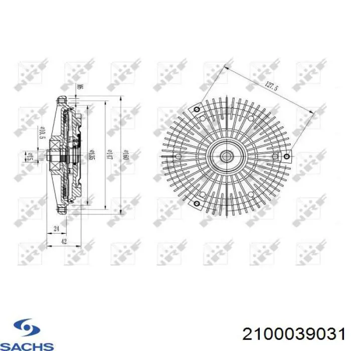 Купити 2100039031 Sachs Муфта вязкостная системи охолодження