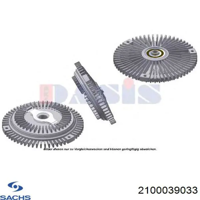 В'язкова муфта вентилятора Sachs 2100039033 ціна, від 54.10 USD