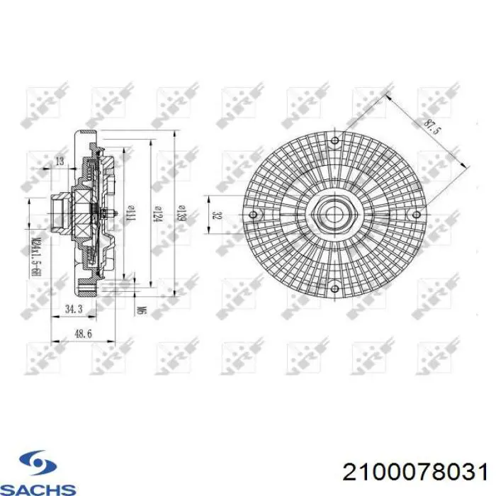 Купити 2100078031 Sachs Муфта вязкостная системи охолодження