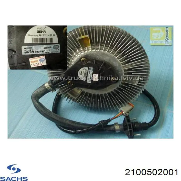 В'язкова муфта вентилятора Sachs 2100502001 ціна, від 432.03 USD