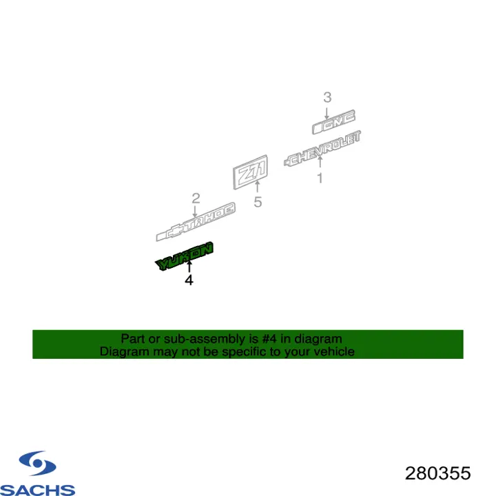 Амортизатор задній 280355 Sachs