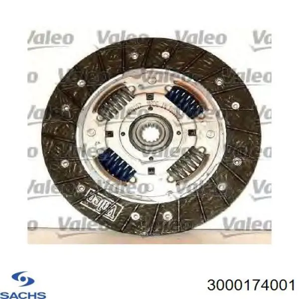 Купити 3000174001 Sachs Комплект зчеплення (диск, корзина, підшипник)