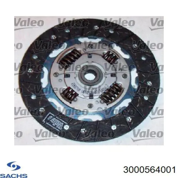 Комплект зчеплення (3 частини) Sachs 3000564001 ціна, від 225.35 USD