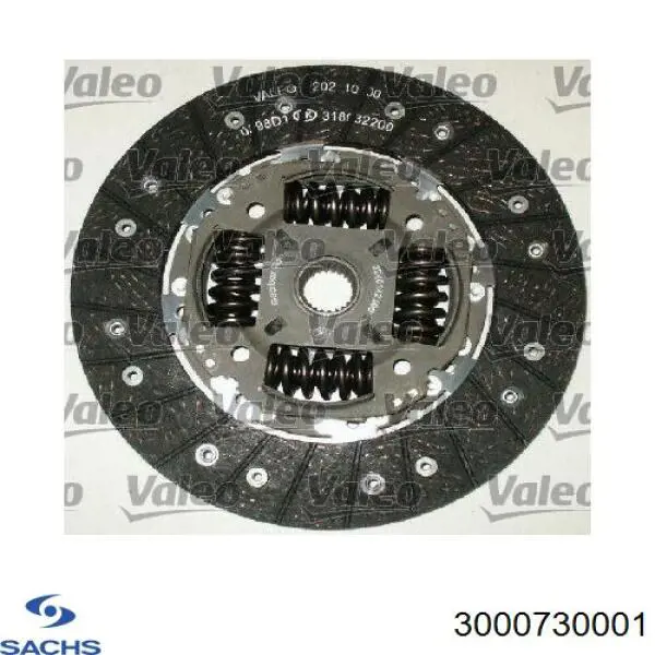 Купити 3000730001 Sachs Комплект зчеплення (диск, корзина, підшипник)