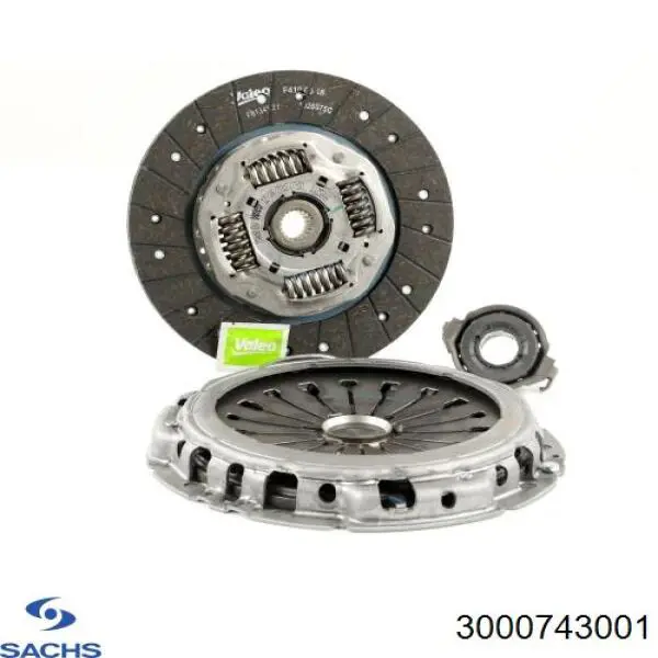 Купити 3000743001 Sachs Комплект зчеплення (диск, корзина, підшипник)