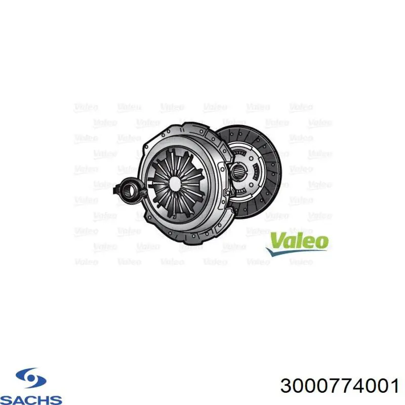 Комплект зчеплення (3 частини) Sachs 3000774001 ціна, від 152.62 USD