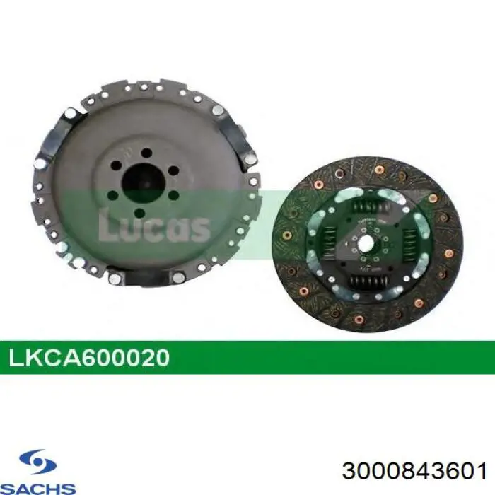 Купити 3000843601 Sachs Комплект зчеплення (диск, корзина, підшипник)