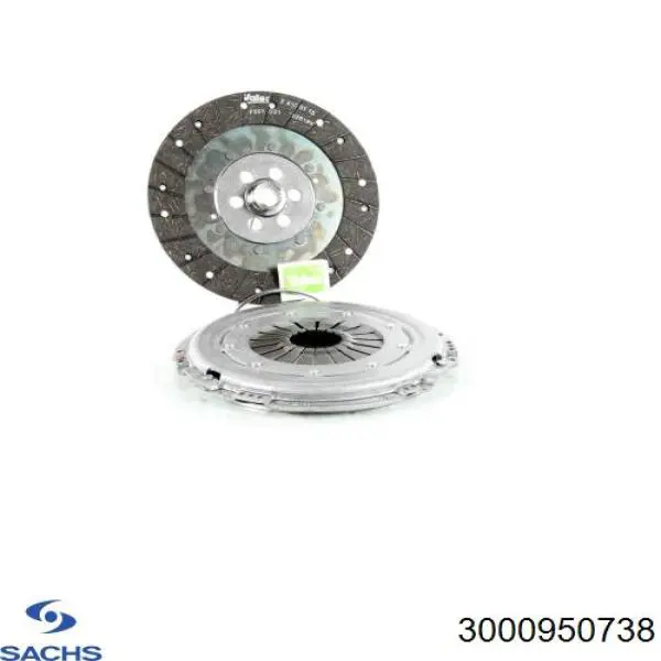 Комплект зчеплення (3 частини) Sachs 3000950738 ціна, від 88.68 USD