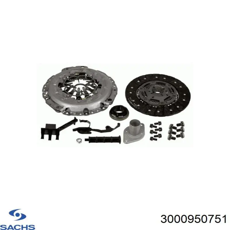 Купити 3000950751 Sachs Комплект зчеплення (диск, корзина, підшипник)