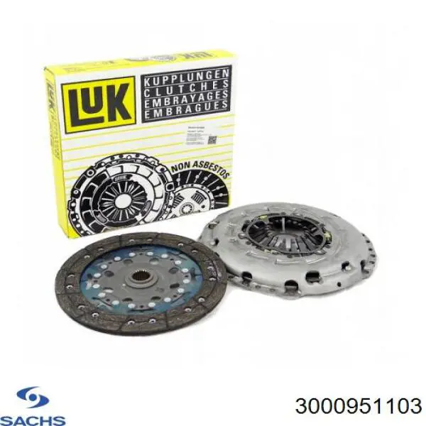Комплект зчеплення (3 частини) Sachs 3000951103 ціна, від 175.28 USD