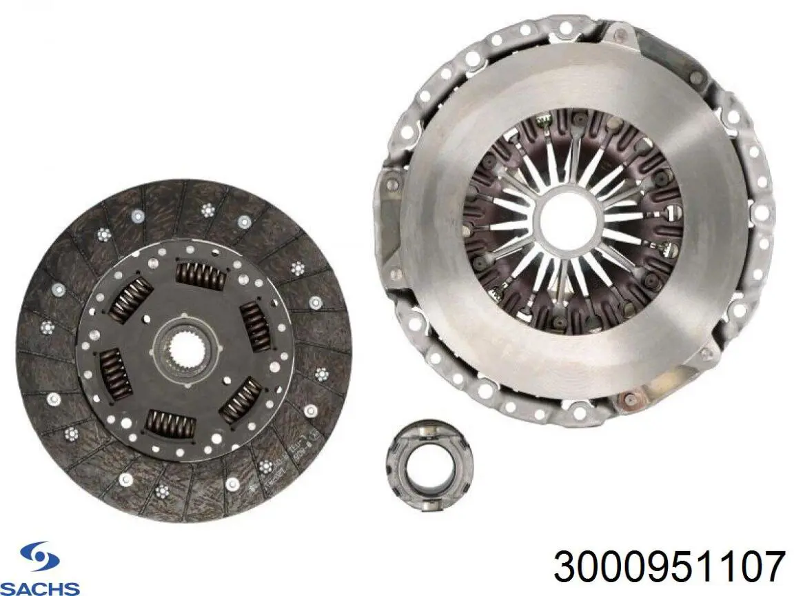 Комплект зчеплення (3 частини) Sachs 3000951107 ціна, від 299.14 USD