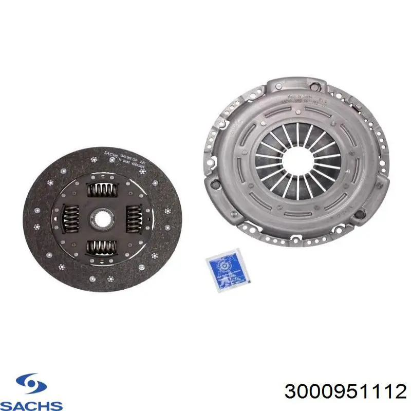 Купити 3000951112 Sachs Комплект зчеплення (диск, корзина, підшипник)