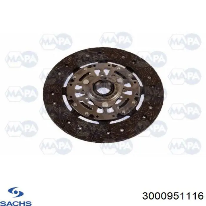 Комплект зчеплення (3 частини) Sachs 3000951116 ціна, від 205.27 USD