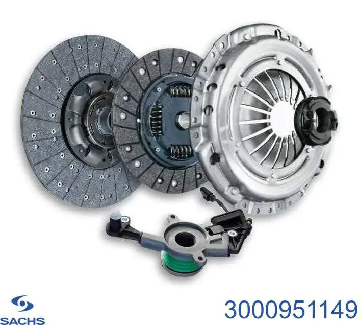 Комплект зчеплення (3 частини) Sachs 3000951149 ціна, від 252.82 USD