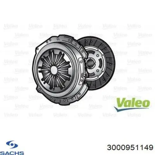 Купити 3000951149 Sachs Комплект зчеплення (диск, корзина, підшипник)