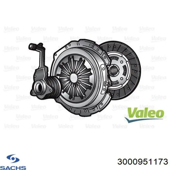 Комплект зчеплення (3 частини) Sachs 3000951173 ціна, від 204.34 USD