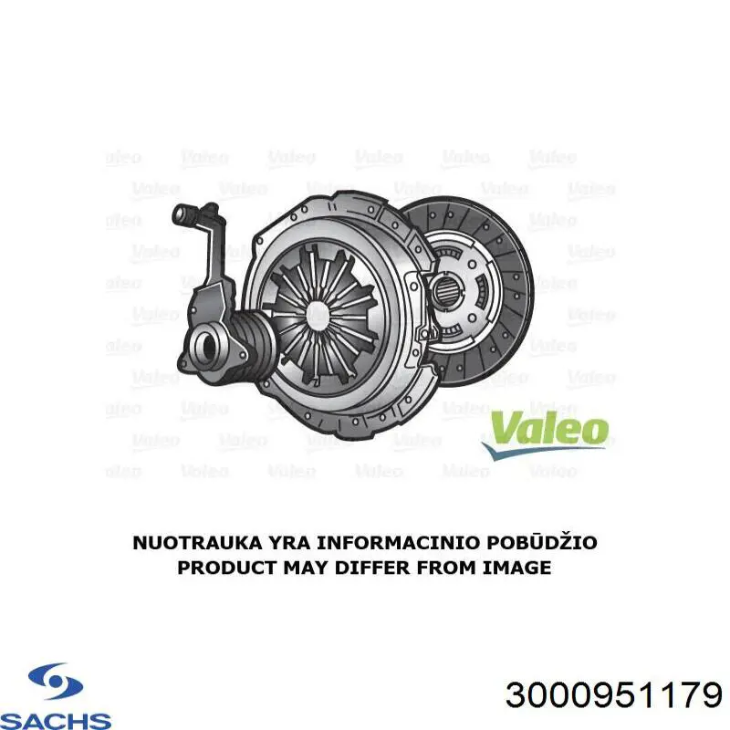Комплект зчеплення (3 частини) Sachs 3000951179 ціна, від 144.65 USD
