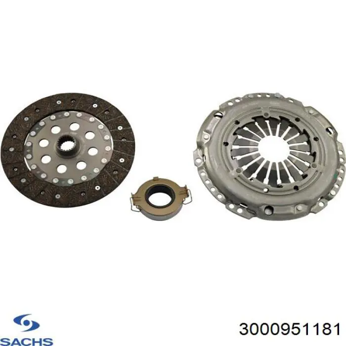 Комплект зчеплення (3 частини) Sachs 3000951181 ціна, від 195.31 USD