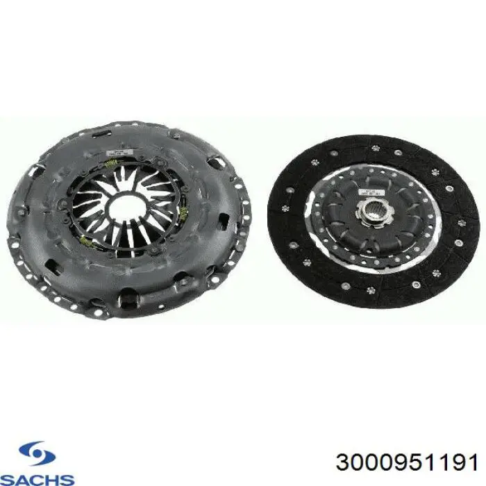 Купити 3000951191 Sachs Комплект зчеплення (диск, корзина, підшипник)
