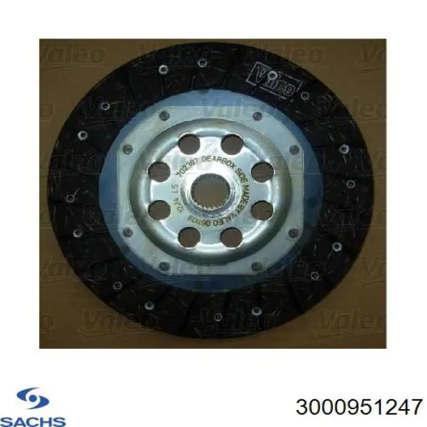 Купити 3000951247 Sachs Комплект зчеплення (диск, корзина, підшипник)
