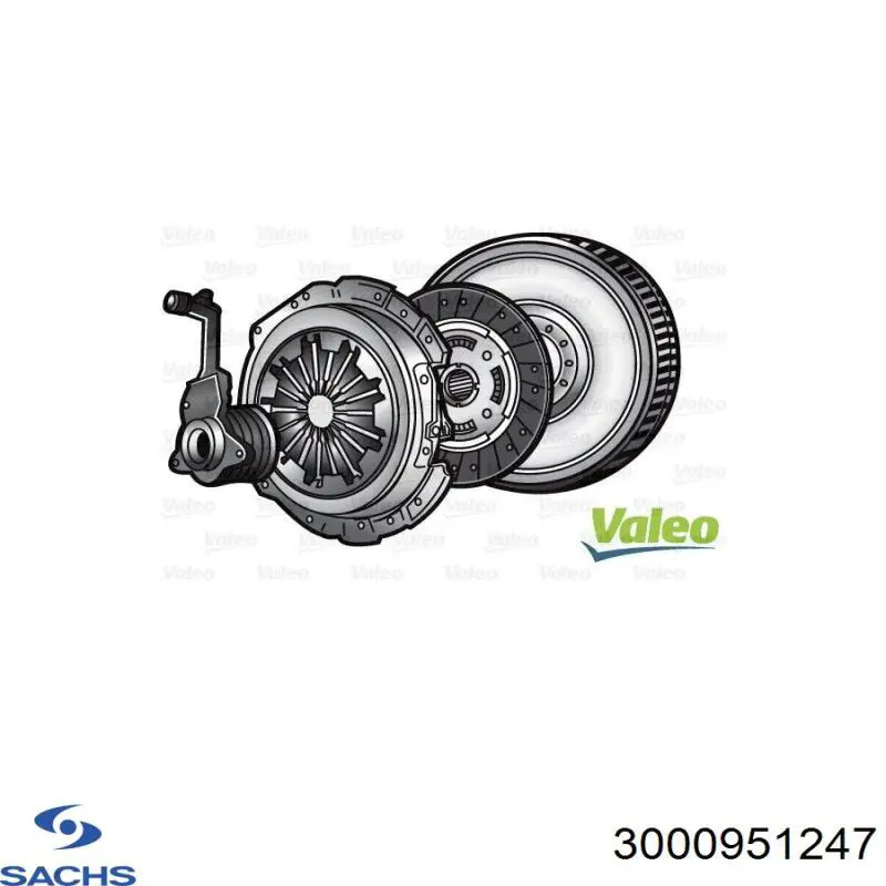 Комплект зчеплення (3 частини) Sachs 3000951247 ціна, від 202.58 USD