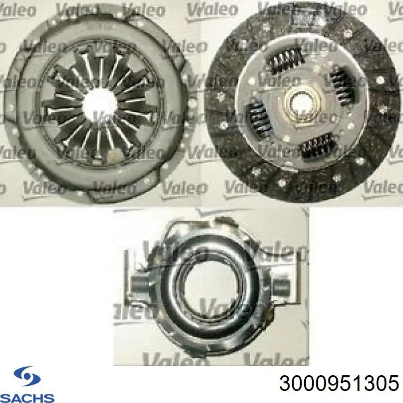 Комплект зчеплення (3 частини) Sachs 3000951305 ціна, від 121.93 USD