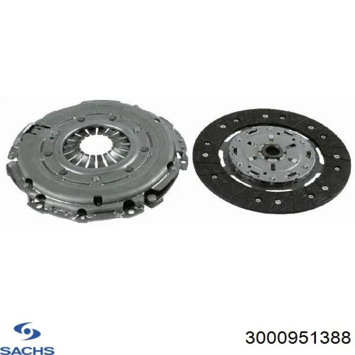 Купити 3000951388 Sachs Комплект зчеплення (диск, корзина, підшипник)