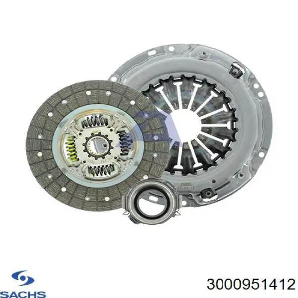 Комплект зчеплення (3 частини) Sachs 3000951412 ціна, від 153.26 USD