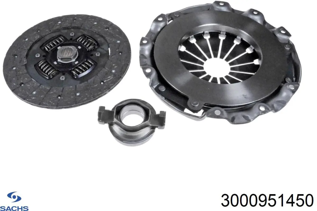 Купити 3000951450 Sachs Комплект зчеплення (диск, корзина, підшипник)